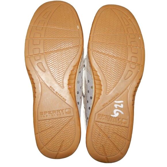 SPERRY Bluefish women size 7 metallic dot sequin top sider boat shoe - Picture 9 of 9